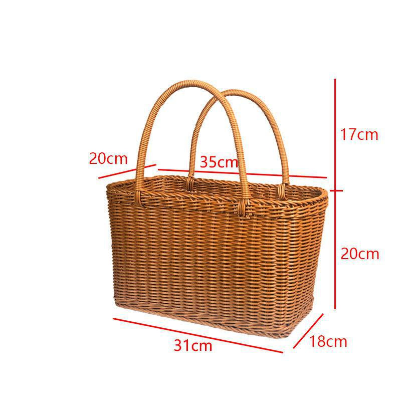 Handwoven Decorative Market Basket Bowlift