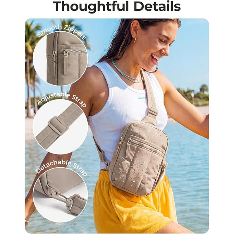 Compact shoulder bag with multiple compartments Bowlift