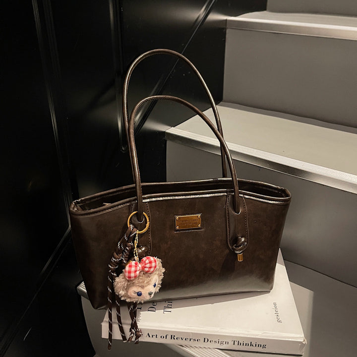 Classic Structured Leather Tote Bag Bowlift