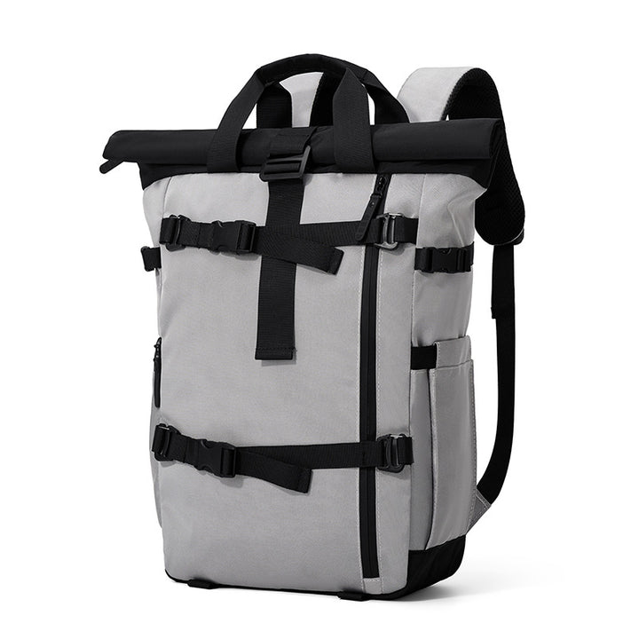 Stylish Roll-Top Adventure Backpack Bowlift