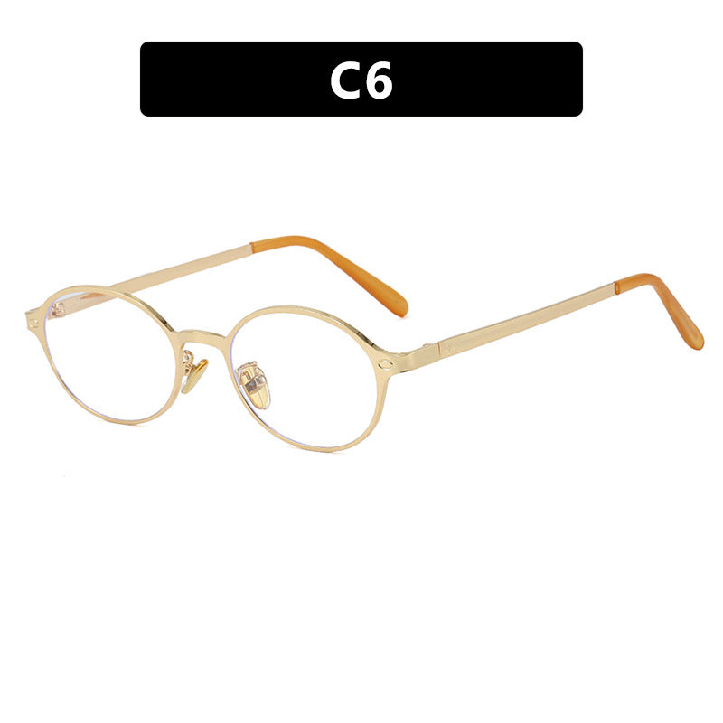 Women's round glasses with a delicate metal frame and comfortable nose pads Bowlift