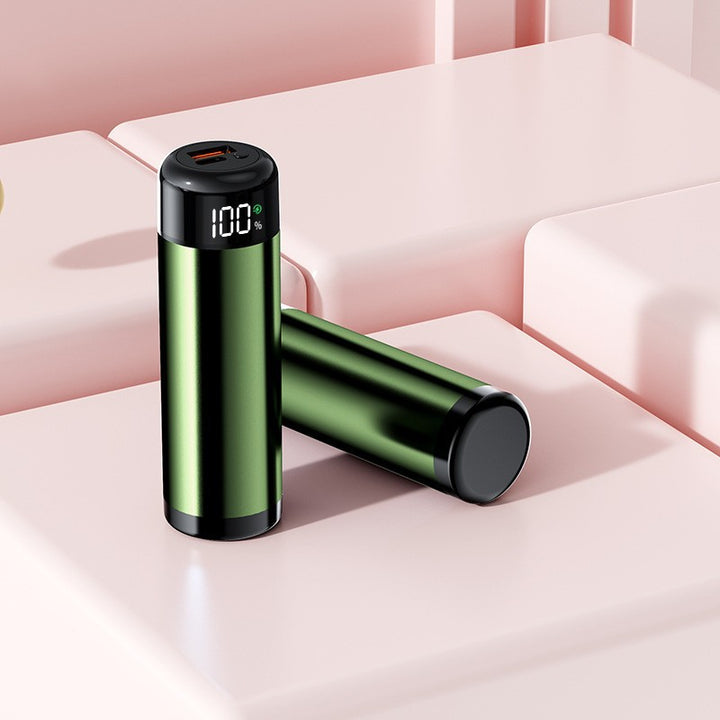 Power bank with digital charging display and integrated flashlight Bowlift