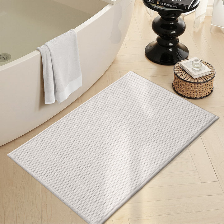 Plush Textured Bath Mat Bowlift