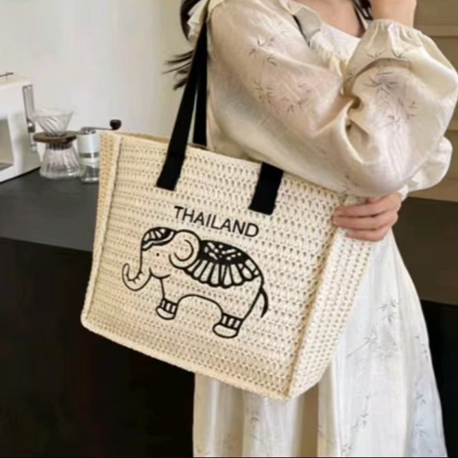 Cotton shopping bag with elephant design Bowlift