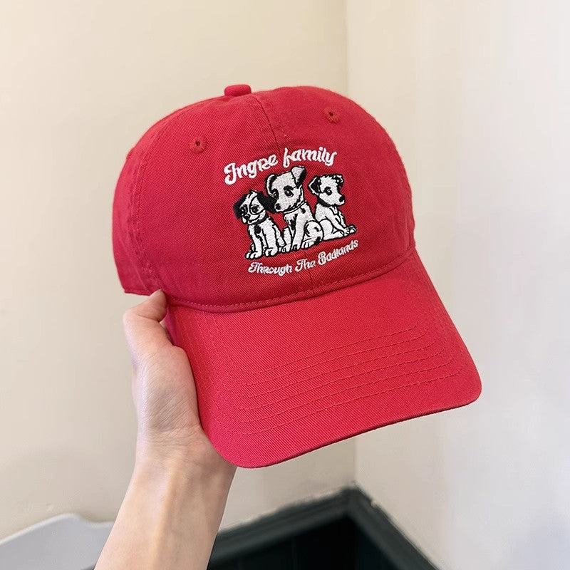 Women's Embroidered Pet-Themed Baseball Cap Bowlift