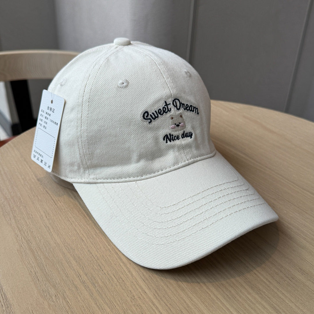 Women's Playful Embroidered Cap Bowlift