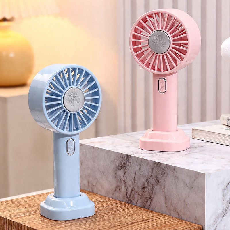 Women's Portable Mini Fan with Mist Function and Flexible Tilt Bowlift