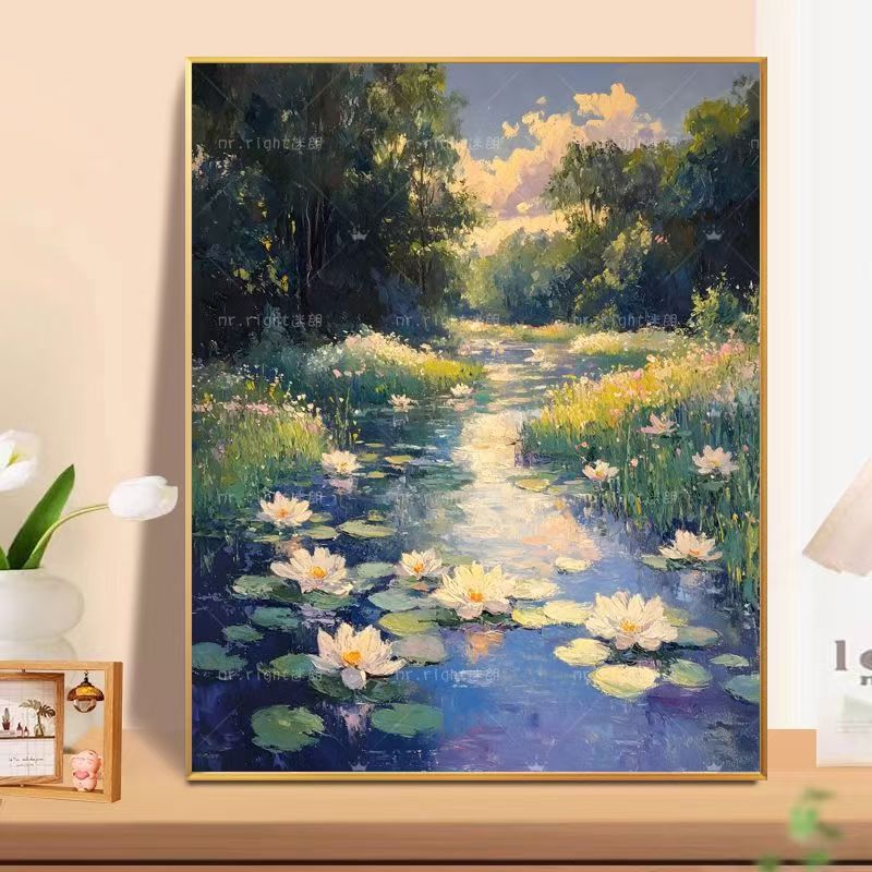 Floral Landscape Oil Painting Wall Art Bowlift