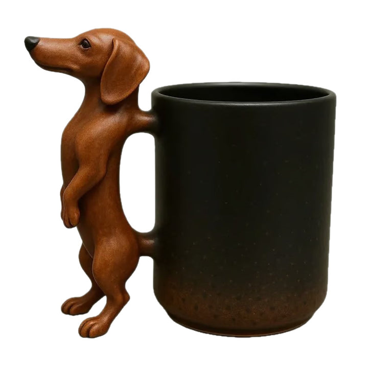 Coffee mug with dachshund handle Bowlift