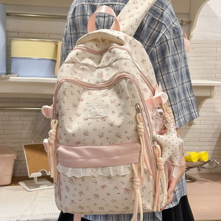 Stylish Floral Patterned Backpack Bowlift