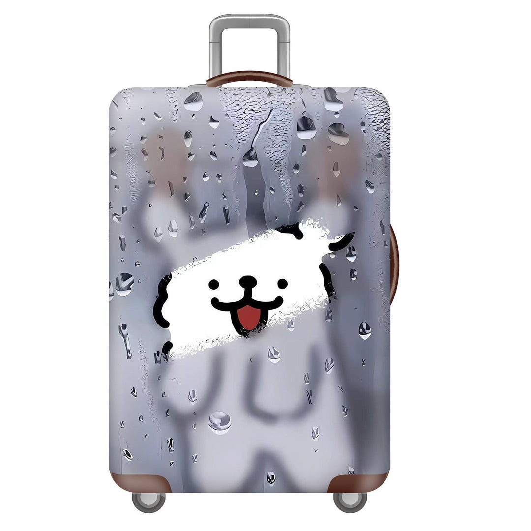 Unisex nan robust Hart shell trolley with lion portrait motif print, shock-resistant ABS polycarbonate shell, multi-wheeled chassis and TSA security lock Bowlift
