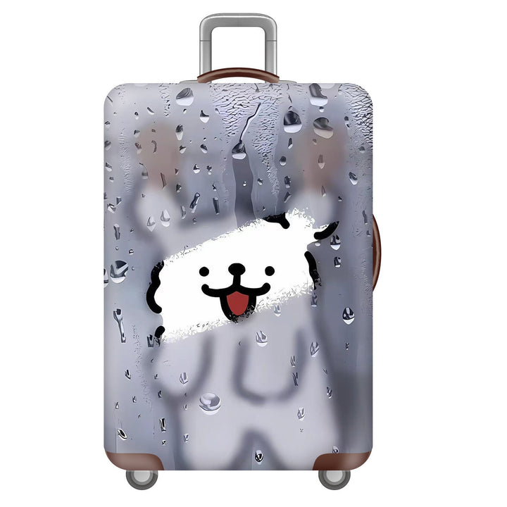 Unisex nan robust Hart shell trolley with lion portrait motif print, shock-resistant ABS polycarbonate shell, multi-wheeled chassis and TSA security lock Bowlift