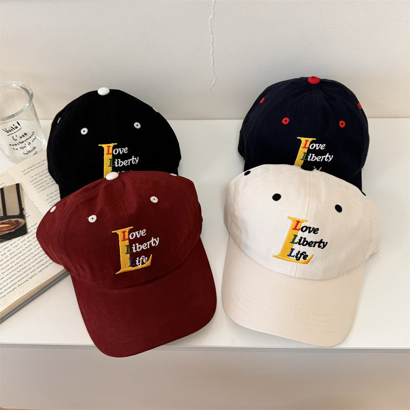 Women's Cotton Adjustable Embroidered Baseball Cap Bowlift