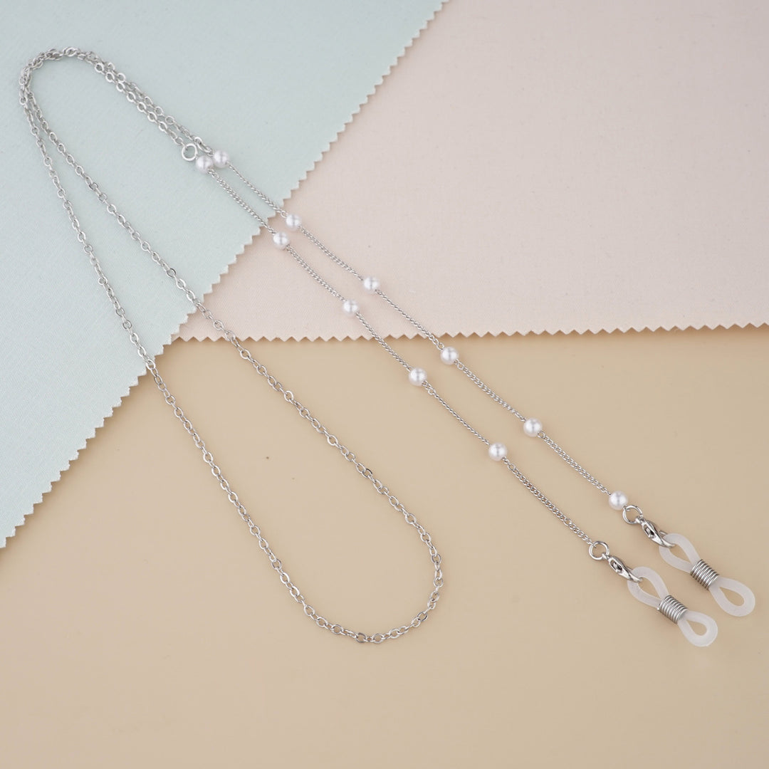 Elegant Pearl-Accented Eyewear Chain Bowlift