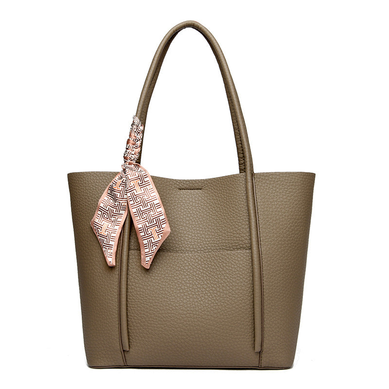 Textured Leather Tote Bag Bowlift