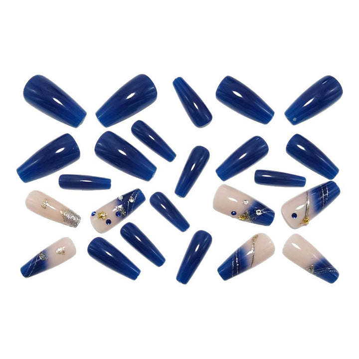 Artificial nails in luxurious ombre design with glitter accents Bowlift