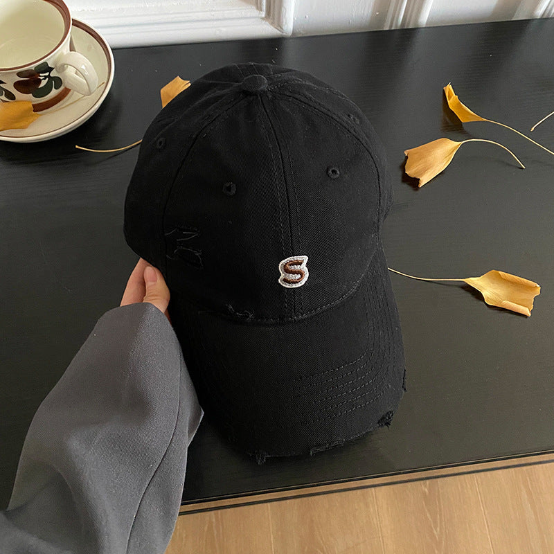 Unisex Distressed Embroidered Baseball Cap Bowlift