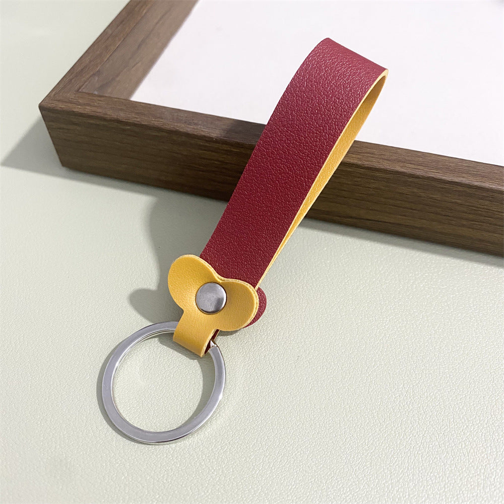 Floral Leather Keyring Bowlift