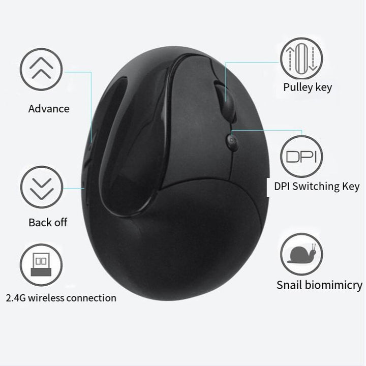 Ergonomic Wireless Mouse Bowlift