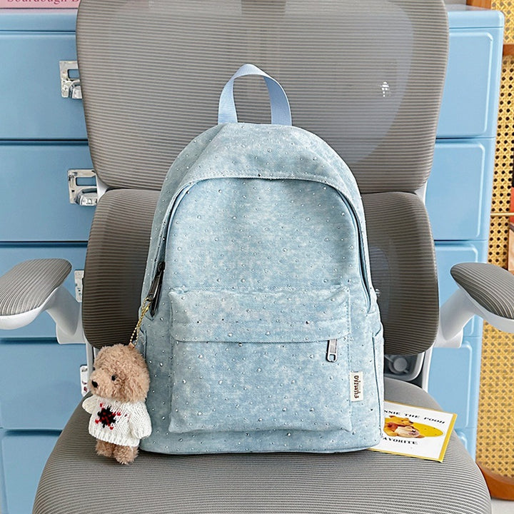 Casual Lightweight Backpack with Polka Dot Design Bowlift
