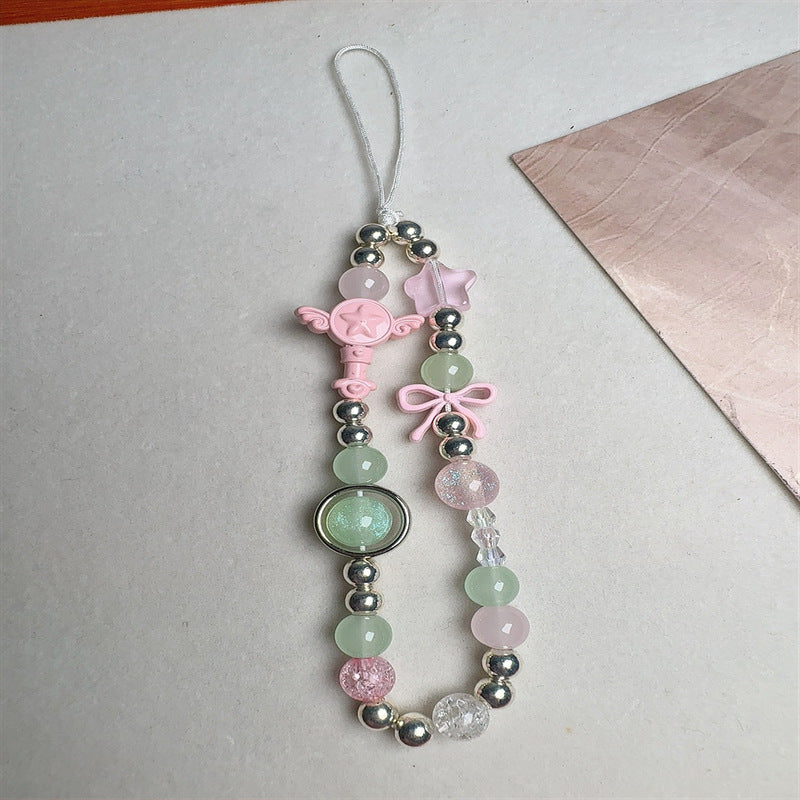 Whimsical Beaded Charm Keychain Bowlift