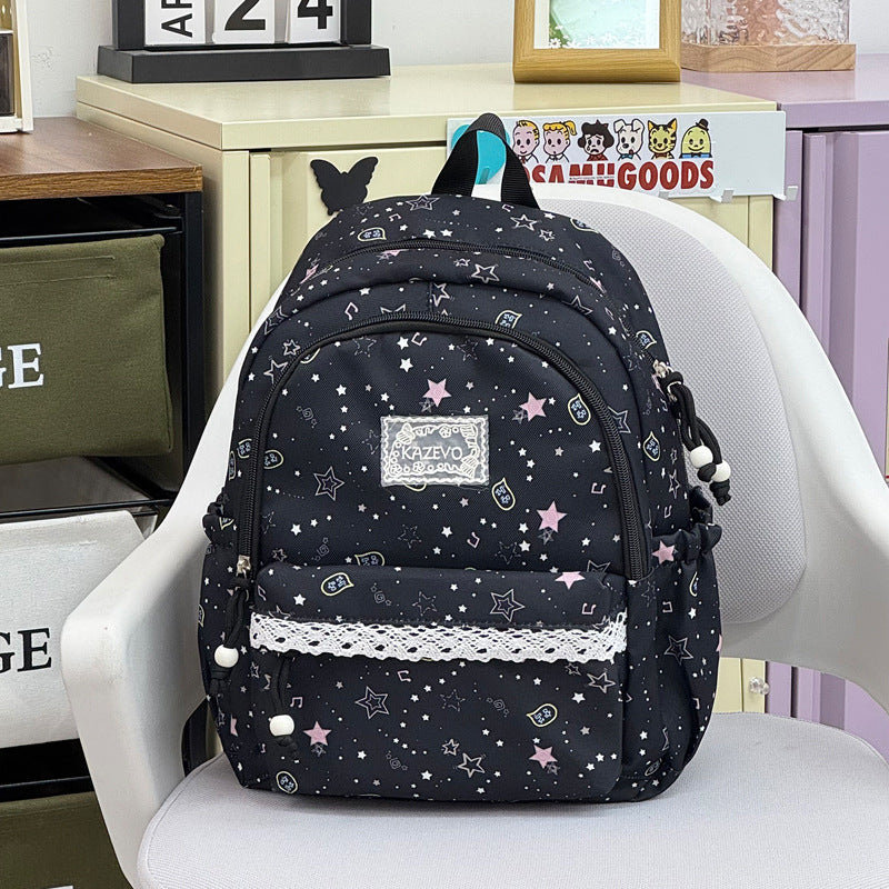 Cartoon-Themed Multi-Pocket Backpack Bowlift