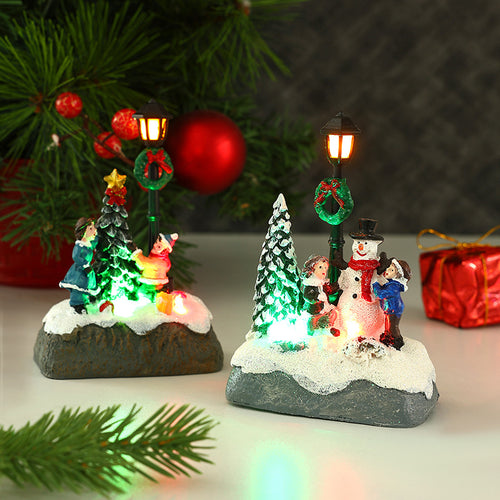 Nostalgic Christmas village scene Bowlift