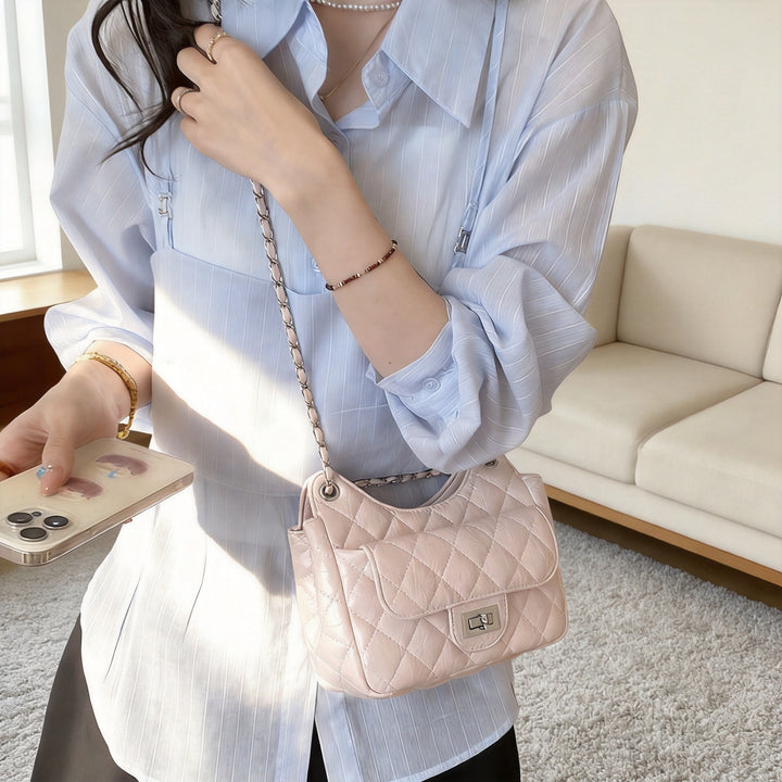 Quilted Evening Shoulder Bag Bowlift