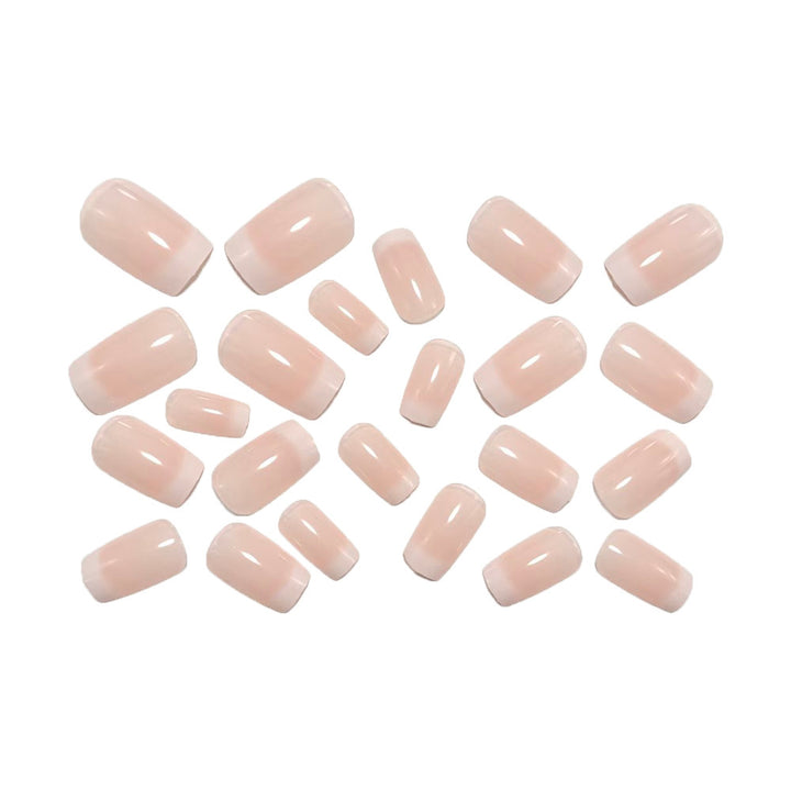 Artificial nails in elegant French design Bowlift
