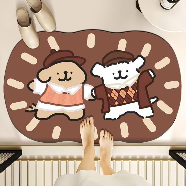 Cute Cartoon Bear Bath Mat Bowlift