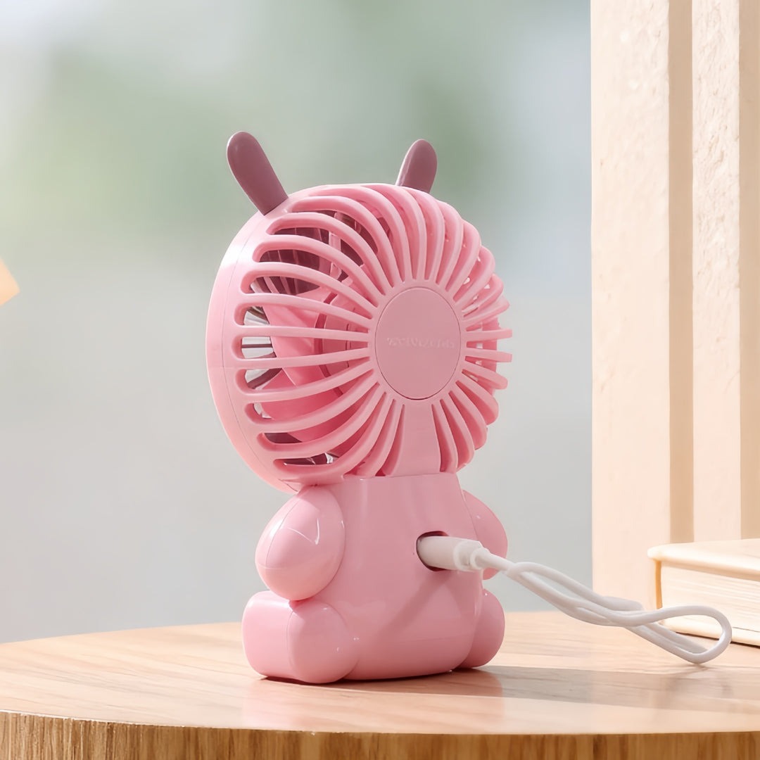Women's portable USB mini handheld fan with animal design Bowlift