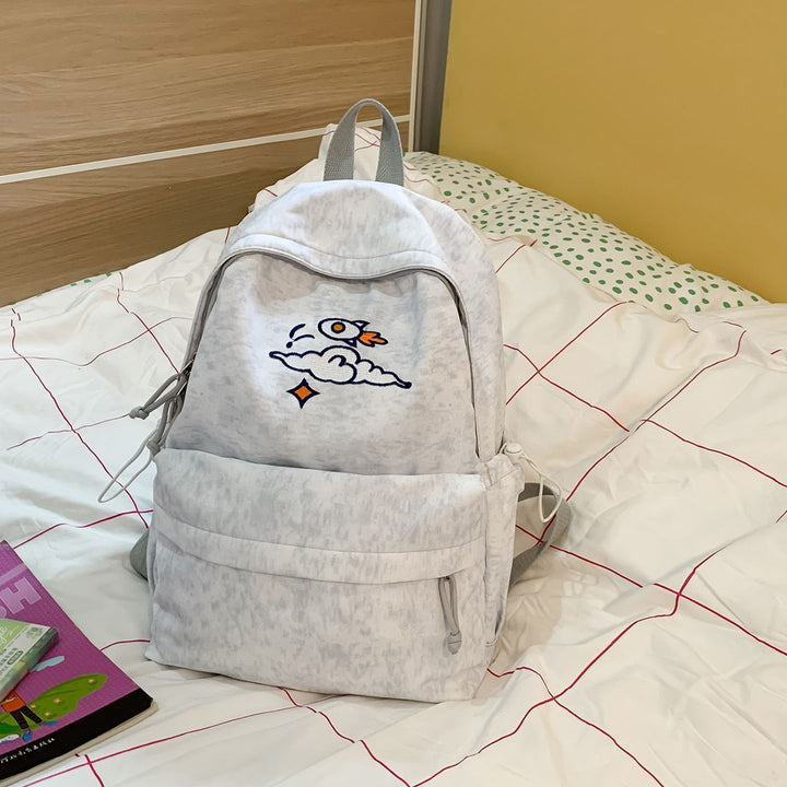 Fashionable backpack with artistic embroidery design Bowlift