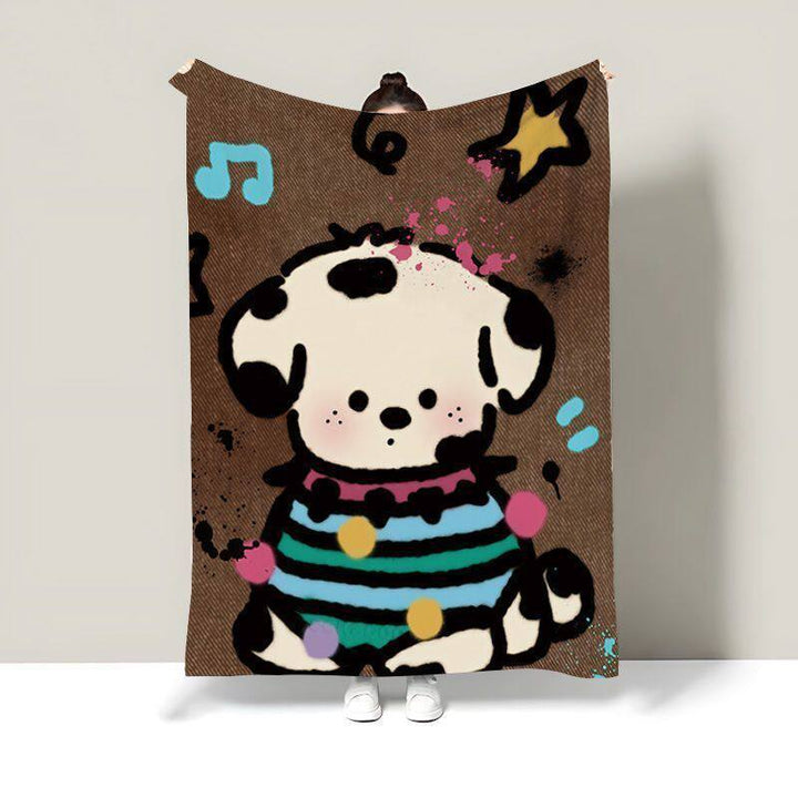 Cozy Cat-Themed Fleece Throw Blanket