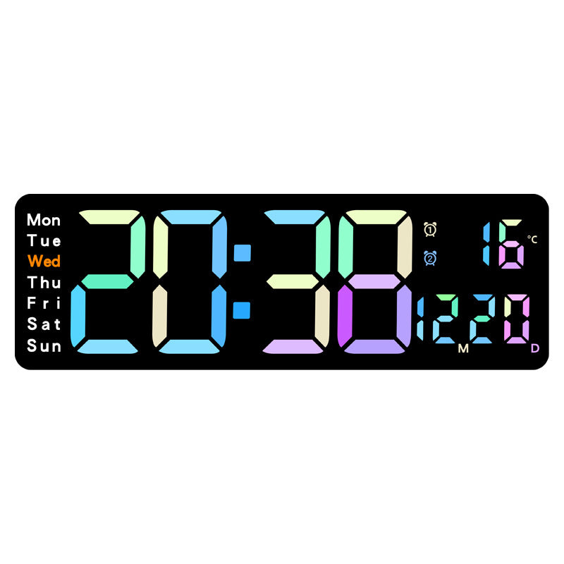 Digital Multifunktionswecker mit mehrfarbigem LED-Display und Temperaturanzeige Bowlift