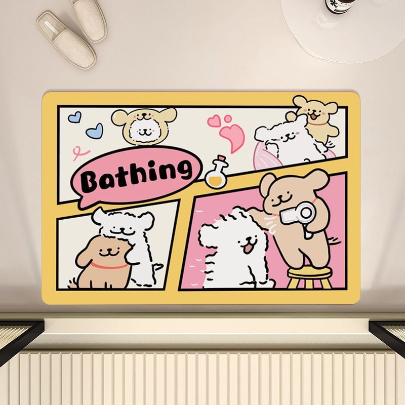 Cartoon-Themed Bath Mat