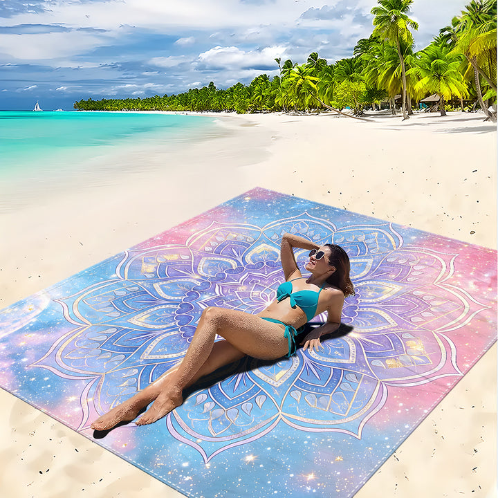 Mandala Design Beach Mat Bowlift
