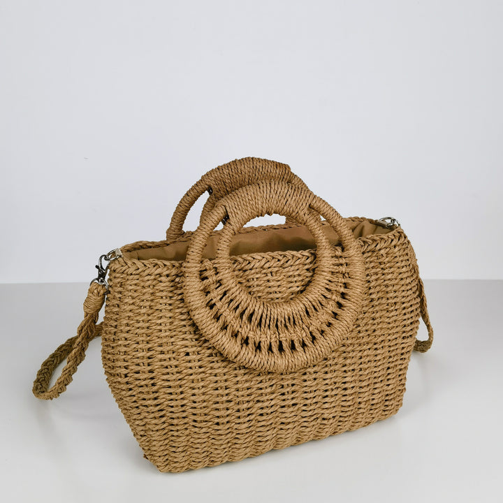 Handcrafted rattan bag with shoulder strap Bowlift