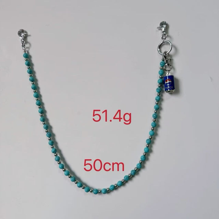Cropped T-Shirt with Trendy Chain Pendant Bowlift