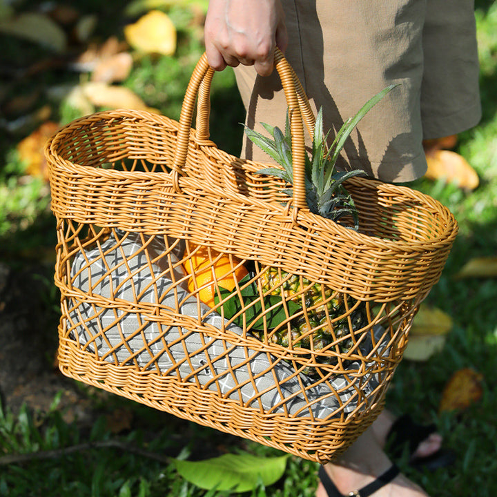Handcrafted Woven Market Tote Bowlift