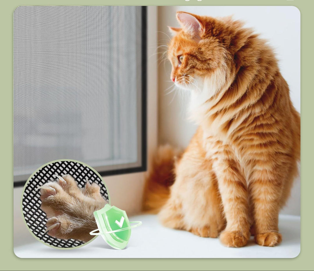Cat Scratch Deterrent Window Screen Bowlift