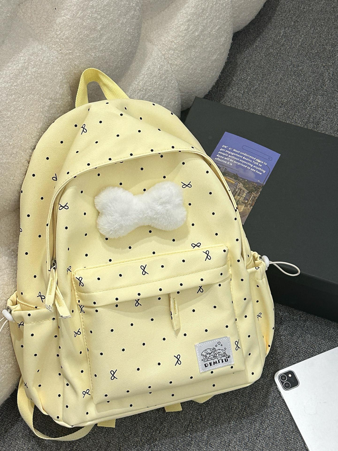 Playful Polka Dot Backpack Bowlift