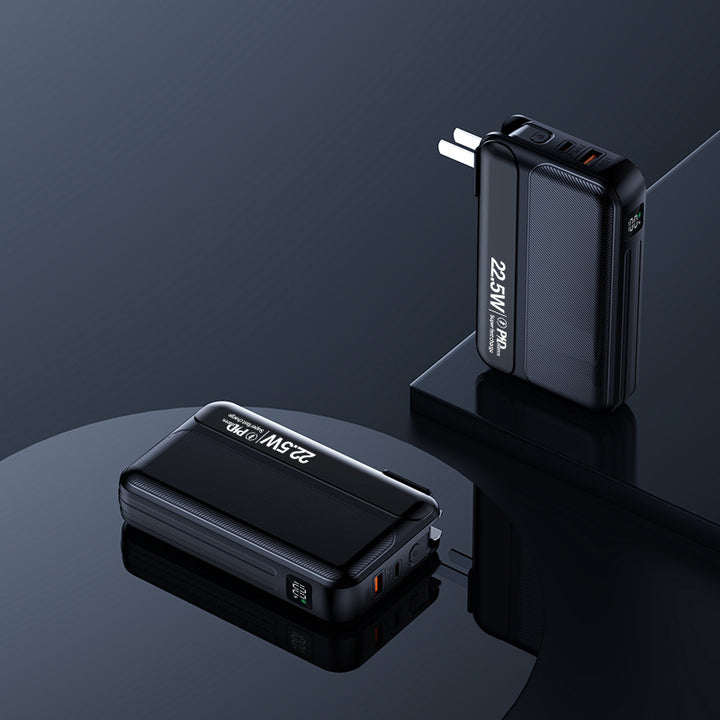 Portable fast charger with integrated socket Bowlift