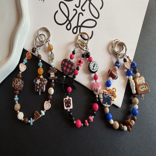 Decorative Beaded Charm Keychain Bowlift 1790135022