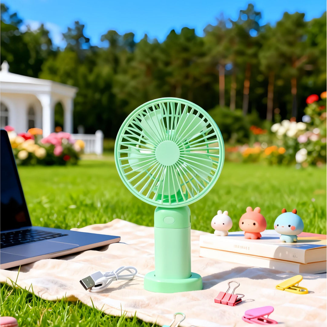 Women's portable mini fan with flexible tilt and powerful battery Bowlift