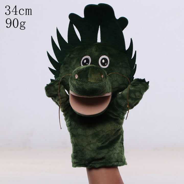 Plush Tiger Hand Puppet With Soft Fleece Movable Mouth Embroidered Features