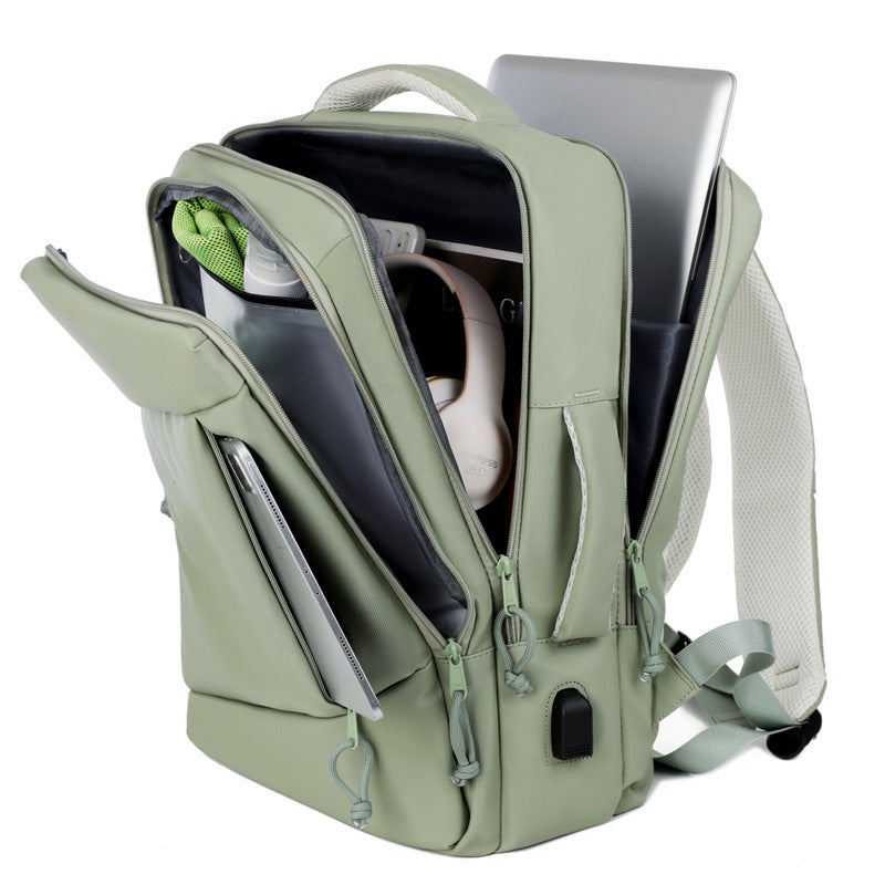Functional travel backpack with separate laptop compartment and ergonomic design Bowlift