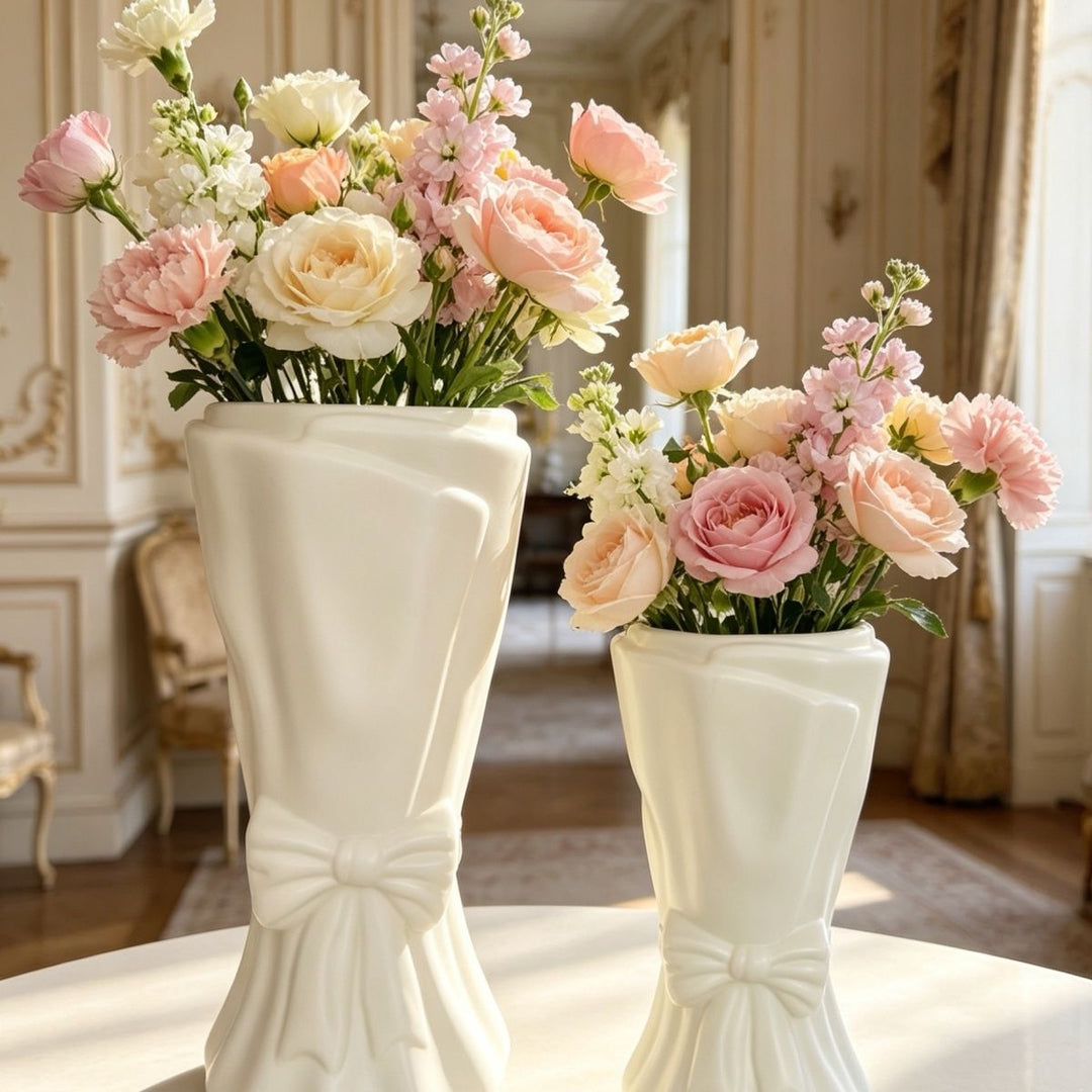Decorative Elegant Bow-Shaped Flower Vase Bowlift
