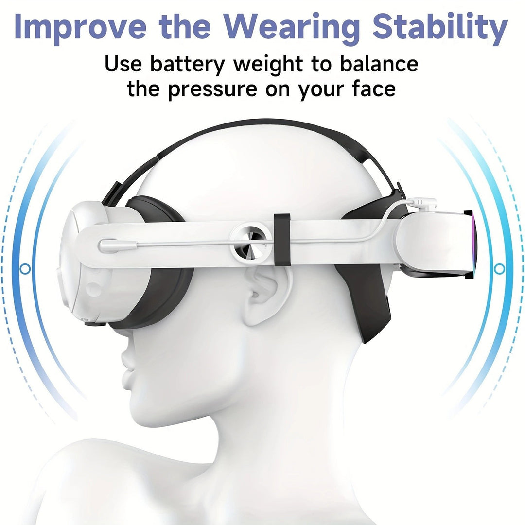 Ergonomic VR headset with high-performance battery Bowlift