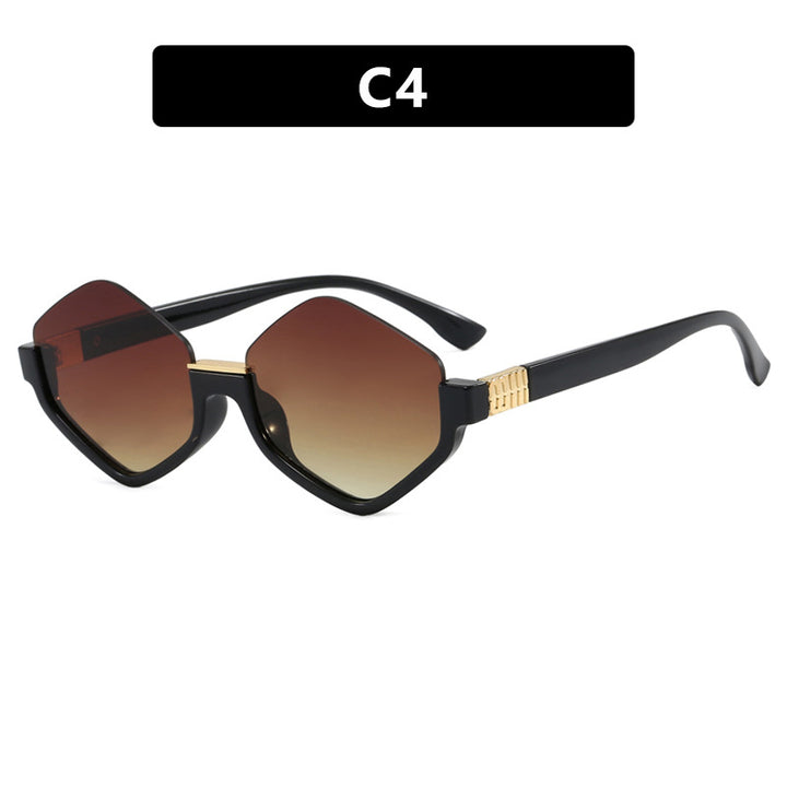 Women's fashionable sunglasses with trendy hexagonal frame and protective lenses Bowlift