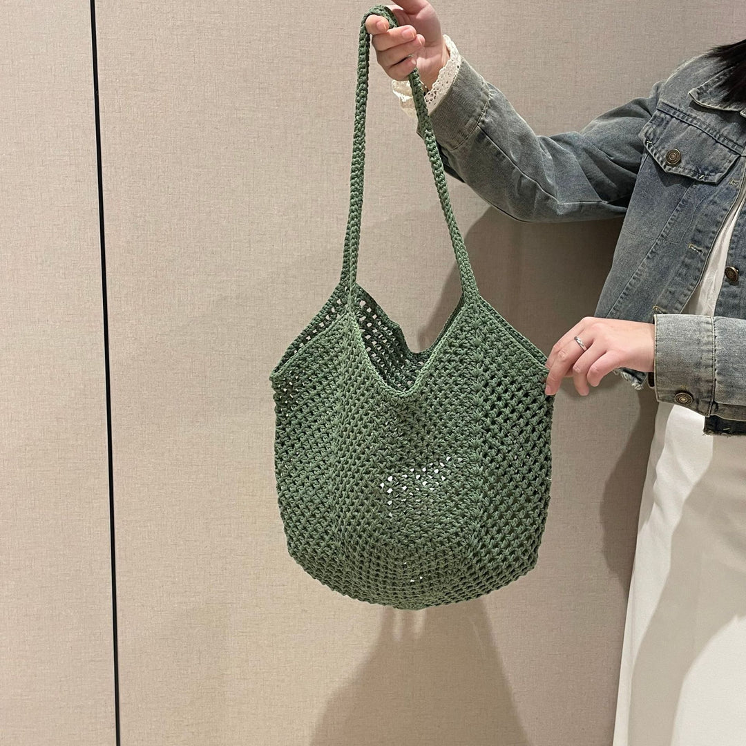 Hand-knotted tote bag in modern net design Bowlift